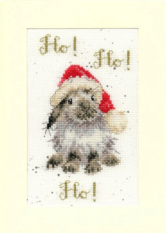 Christmas Card - Ho! Ho! Ho! Cross Stitch Kit