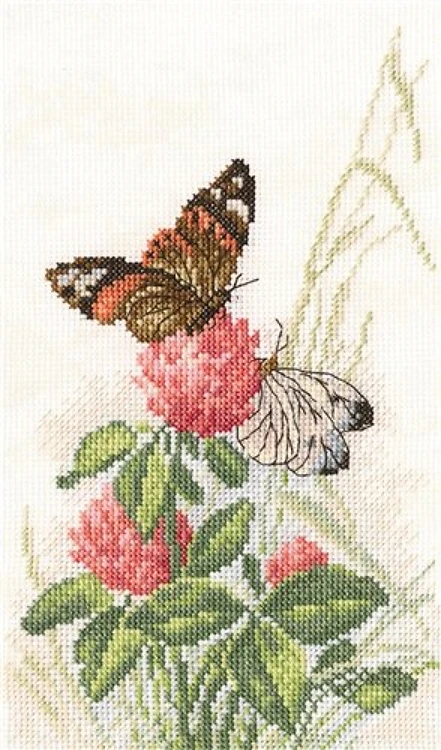 Butterflies On Clover Cross Stitch Kit