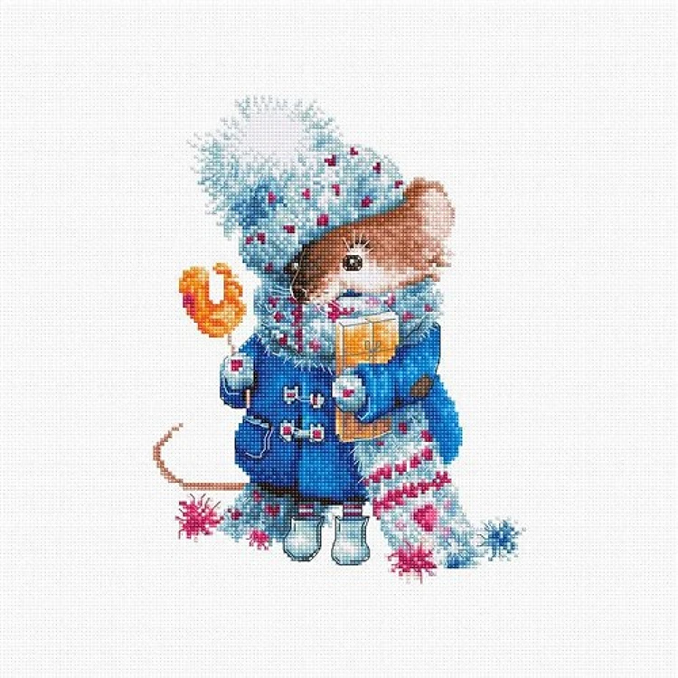 Christmas Mouse Cross Stitch Kit