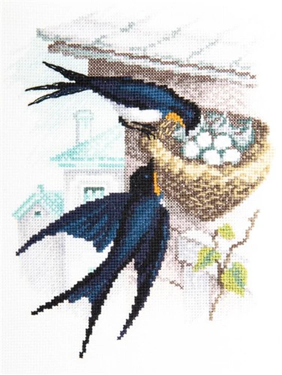 Swallow Nest Cross Stitch Kit
