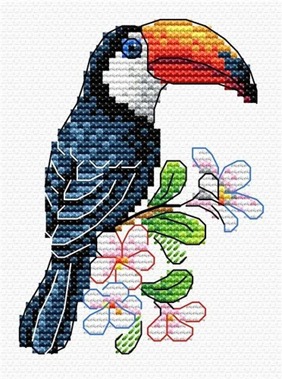 Tropical Dweller Cross Stitch Kit