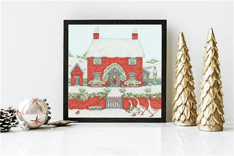 Christmas Cottage Cross Stitch Kit