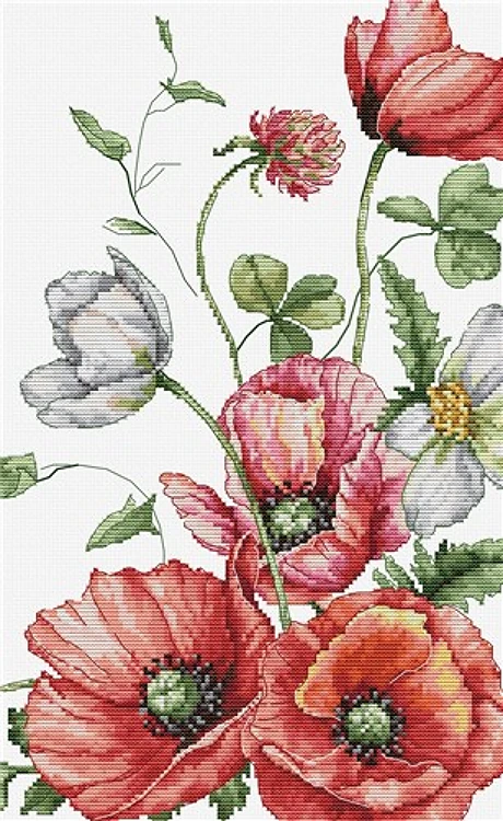 The Field Poppies Cross-Stitch Kit