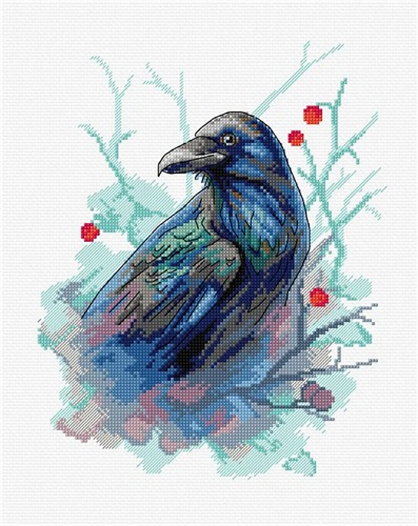 Raven Cross Stitch Kit