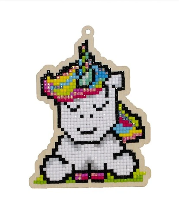 Rainbow Unicorn Diamond Painting On Plywood Kit