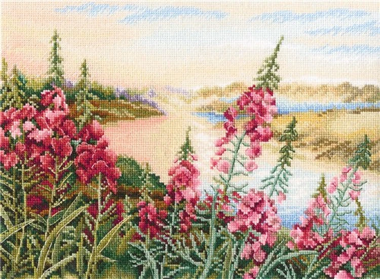 Where The Fireweed Blooms Cross Stitch Kit