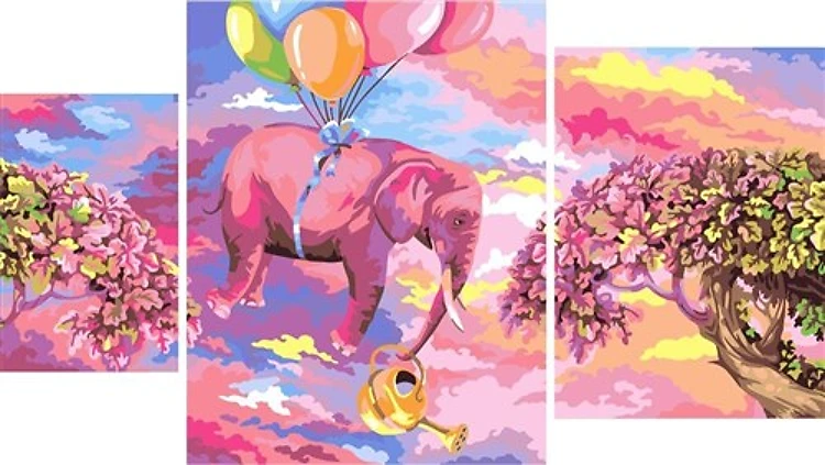Paint By Numbers Kit Pink Elephant