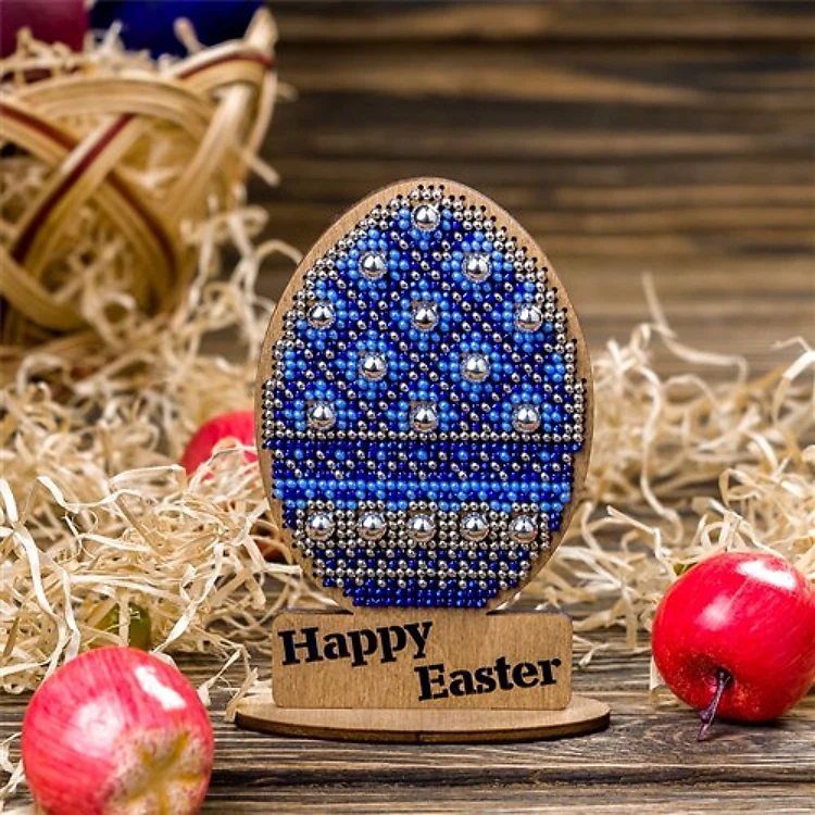 Easter Egg Beadwork Kit On Wood