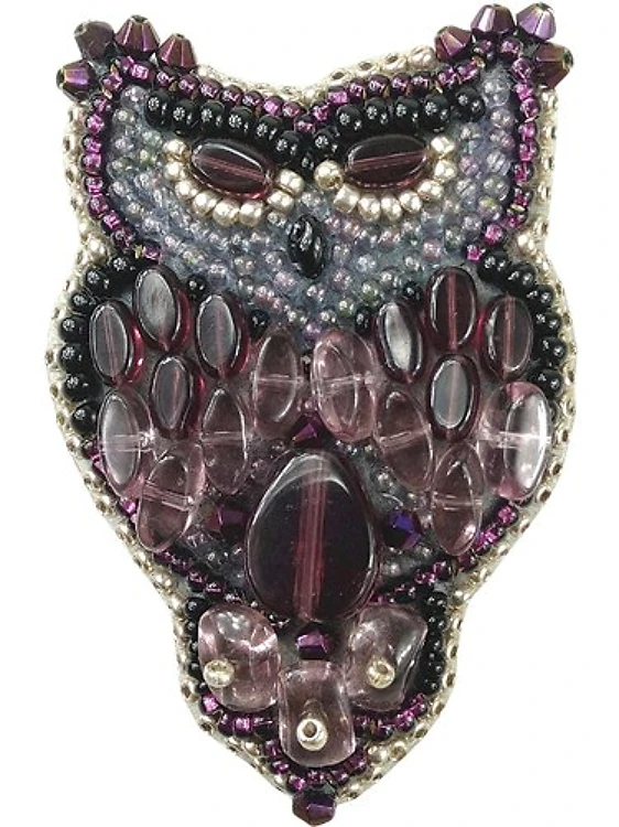 Beadwork Owl Brooch Kit