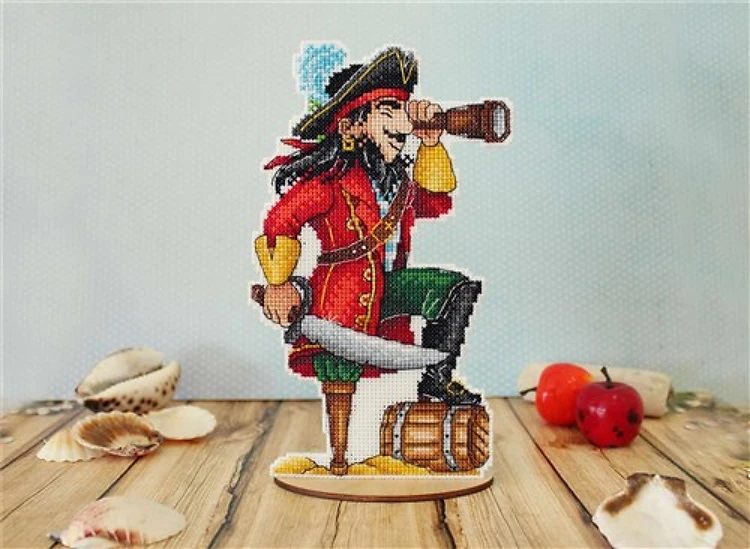 Brave Pirate Plastic Canvas Cross Stitch Kit