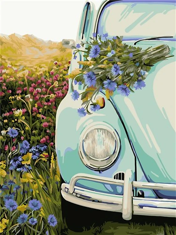 Paint By Numbers Kit Retro Beetle