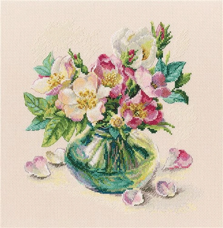 Tender Briar Flowers Cross Stitch Kit