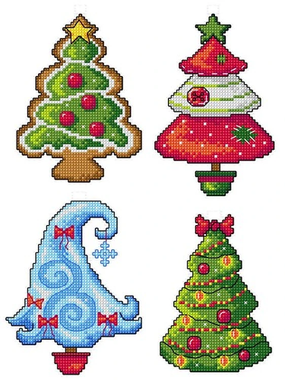 Christmas Trees Cross Stitch Kit