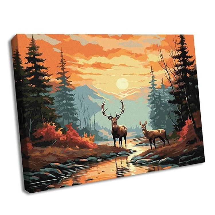 Paint By Numbers Kit Refined Deers