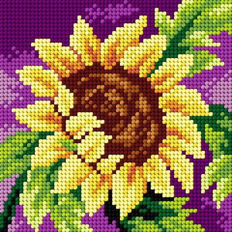 Needlepoint Canvas For Halfstitch W/O Yarn Sunflower