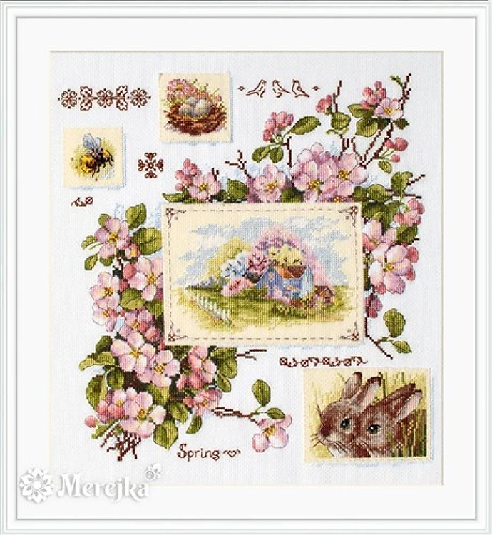 Spring Sampler Cross Stitch Kit