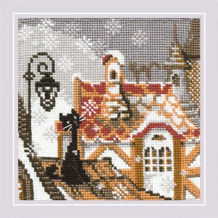 City & Cats Winter R610 Counted Cross Stitch Kit