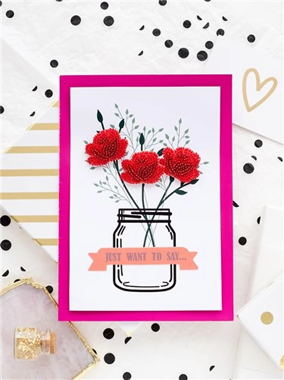 Postcard cross-stitch kit - Happiness in little things AOO-004