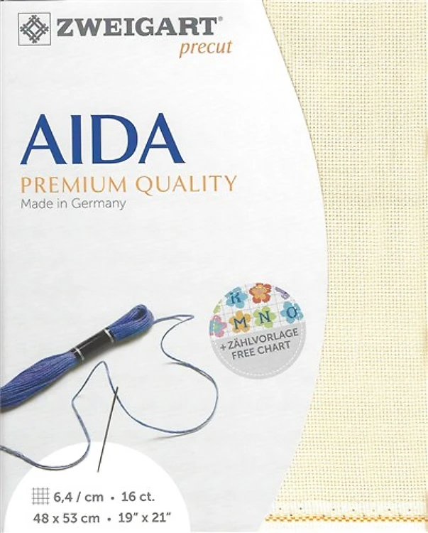 Precut Zweigart Aida 3251/264 Ivory