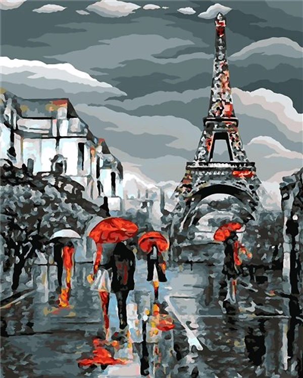 Painting by Numbers kit Crafting Spark French Evening D013 19.69 x 15.75 in