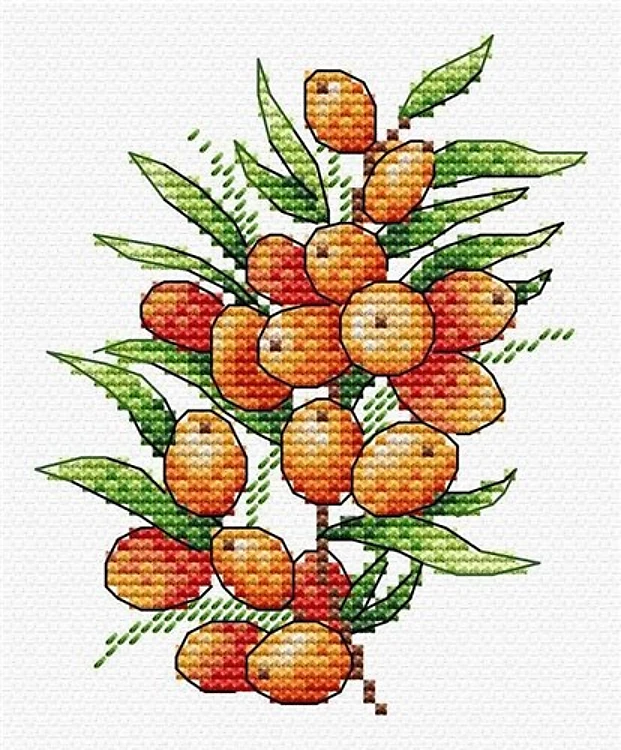 Sea Buckthorn Mood SM-591 Counted Cross Stitch Kit
