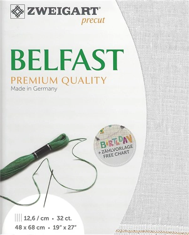 Precut Zweigart Belfast 32 count Silvery Moon 3609/7011