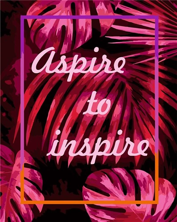 Painting by Numbers kit Crafting Spark Aspire to Inspire T002 19.69 x 15.75 in