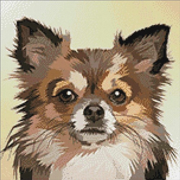 Dog Portrait WD2305 14.9 x 14.9 inches Wizardi Diamond Painting Kit