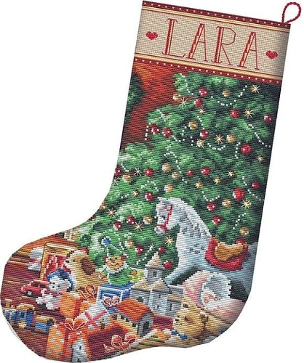 Counted Cross Stitch Kit Cozy Christmas Stocking L8010
