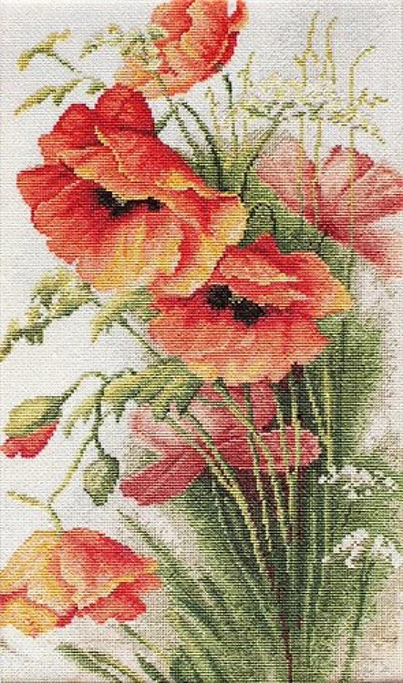 Poppies B213L Counted Cross-Stitch Kit