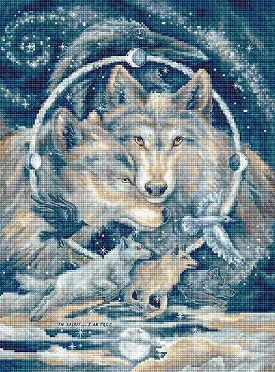 Counted Cross Stitch Kit In spirit I am free Leti955