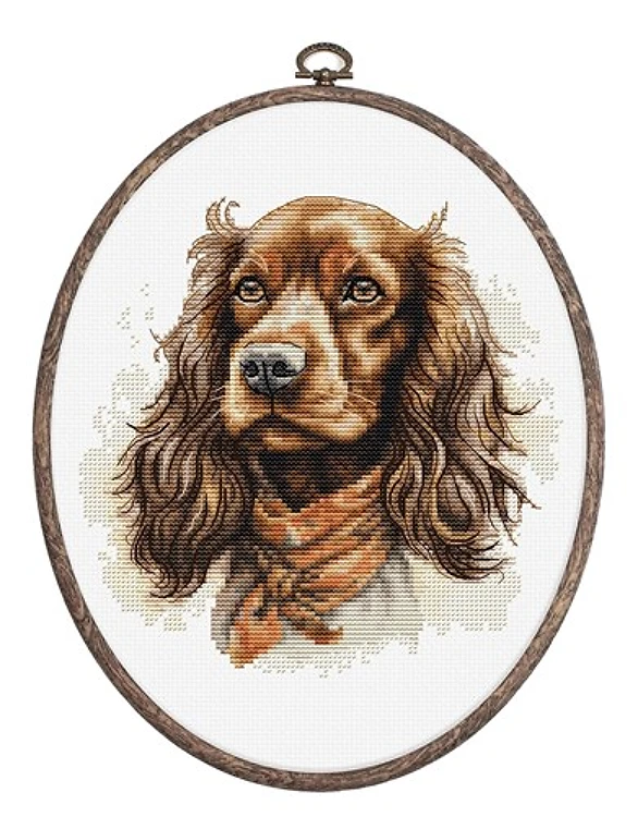 The Cocker Spaniel BC223L Counted Cross-Stitch Kit