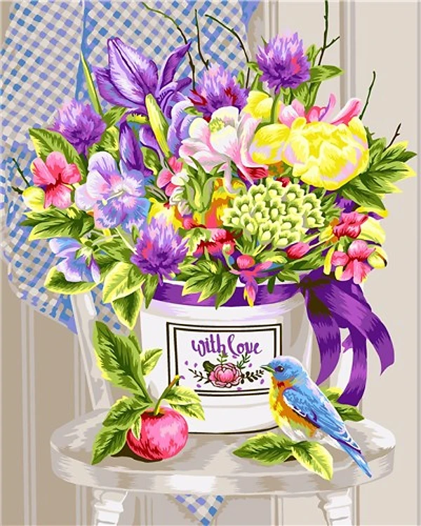 Painting by Numbers kit Crafting Spark With Love B086 19.69 x 15.75 in