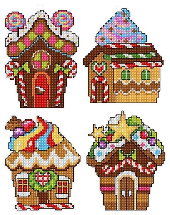 "Gingerbread Houses" 127CS Counted Cross-Stitch Kit
