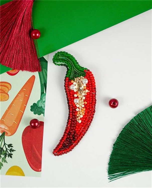 Bead Embroidery Decoration Kit - Hot pepper AD-233
