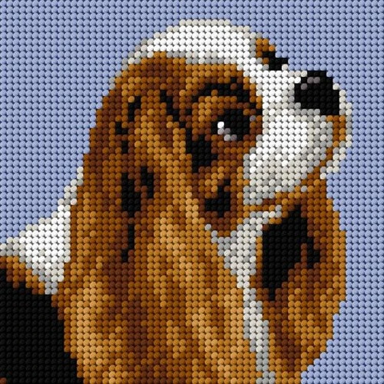 Needlepoint canvas for halfstitch without yarn Cavalier 2780D - Printed Tapestry Canvas
