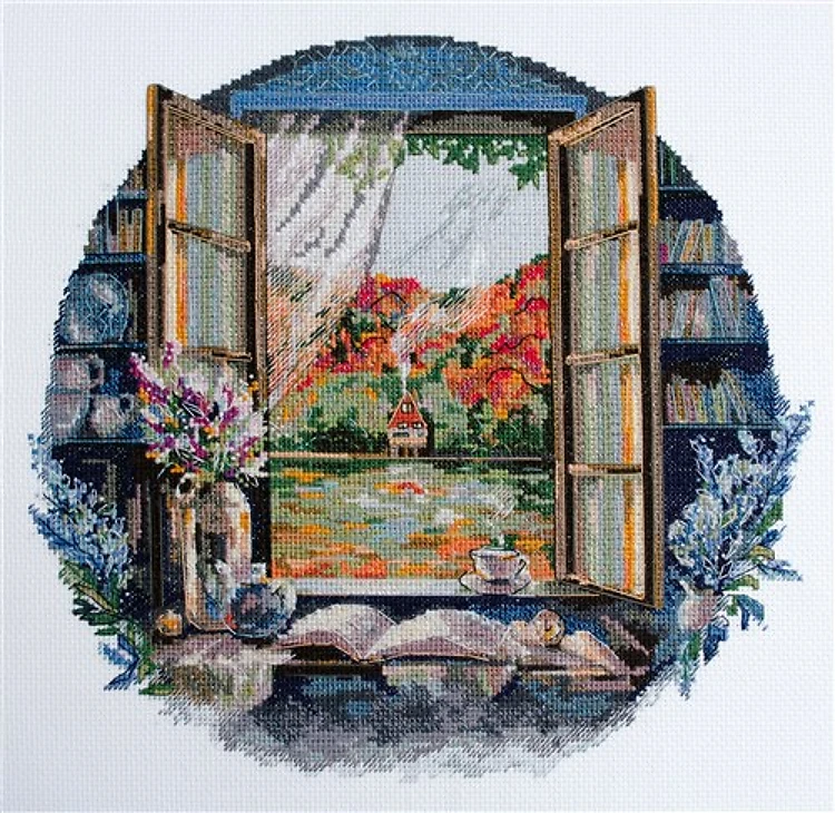 Cross-stitch kits - Tea party by the window AH-199
