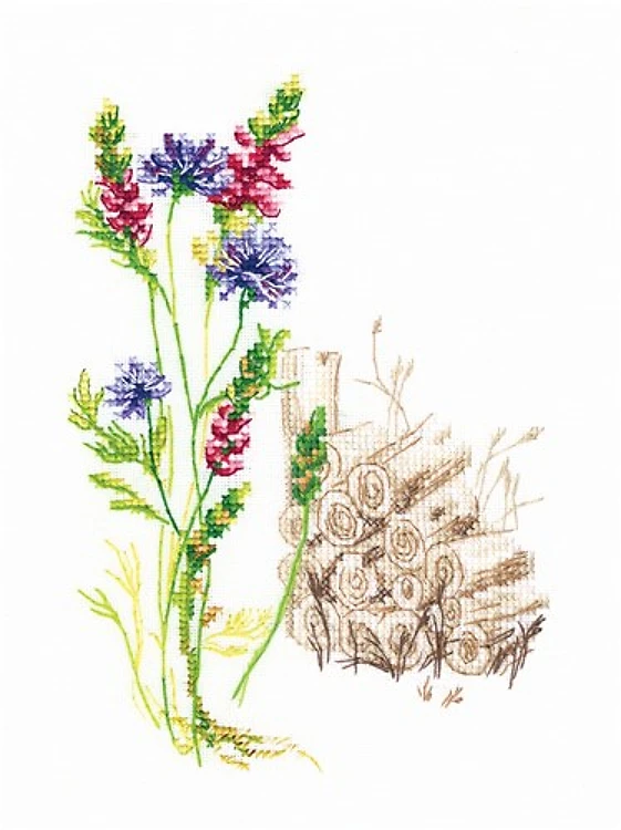 Bloomy herbs M778 Counted Cross Stitch Kit