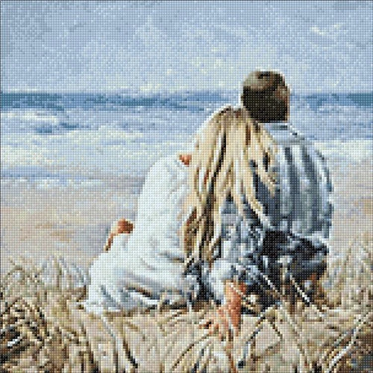On the Sea Coast WD2315 14.9 x 14.9 inches Wizardi Diamond Painting Kit