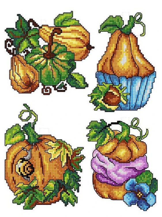 Pumpkins 149CS Counted Cross-Stitch Kit