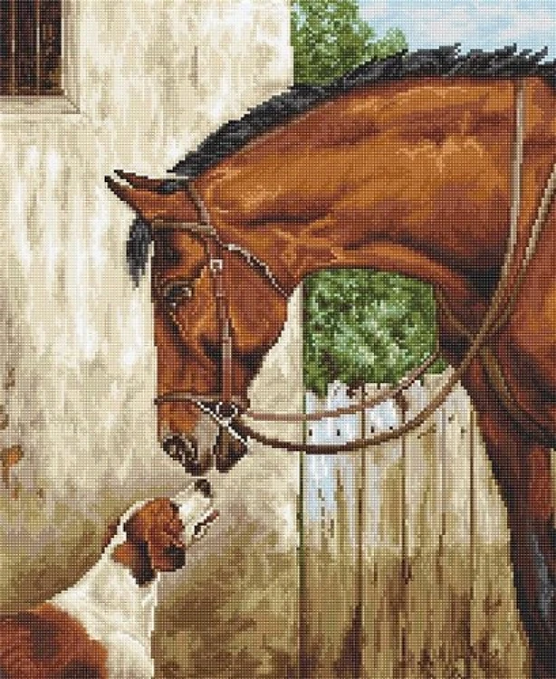 Hunter and Foxhound B580L Counted Cross-Stitch Kit