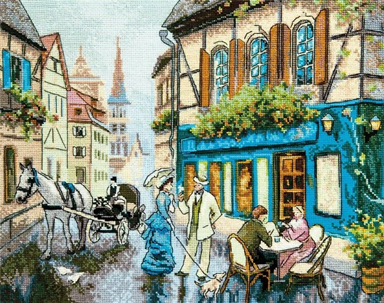 M-494C Counted cross stitch kit "Unexpected meeting"