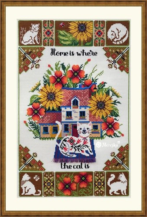 Home is where the cat is K-220 Counted Cross-Stitch Kit
