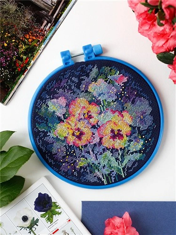 Cross-stitch kit Watercolor viola AHM-041