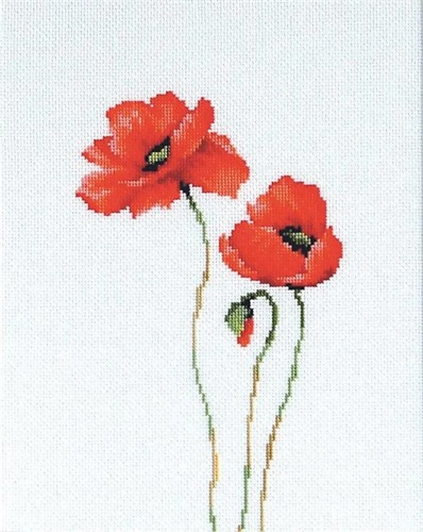 Poppies B2225L Counted Cross-Stitch Kit
