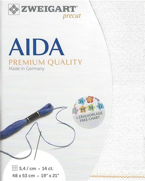 Precut Zweigart Stern-Aida Star 14 count White Opalescent 3706/11