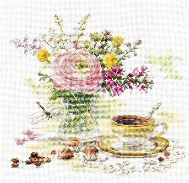 Morning Coffee 5-18 Counted Cross-Stitch Kit