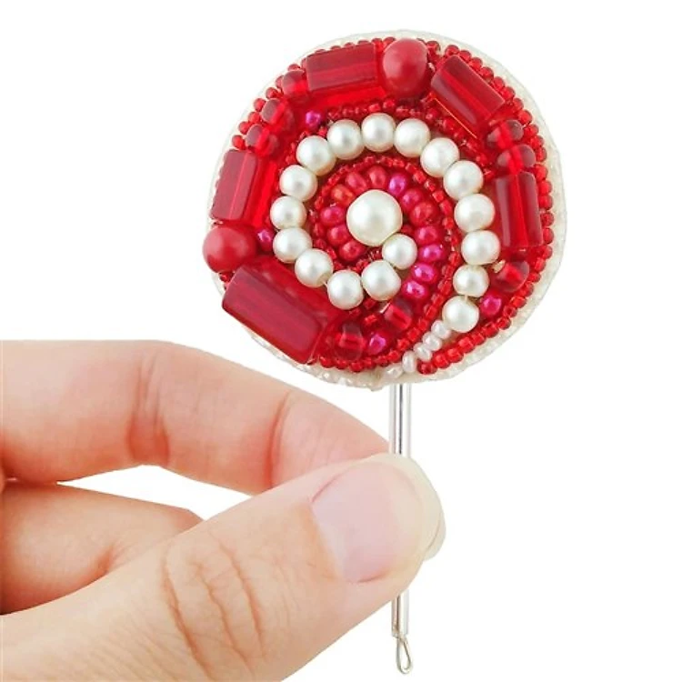 BP-231C Beadwork kit for creating brooch Crystal Art "Lollipop"