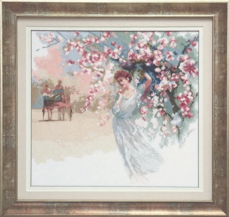 Cross-stitch kit A-167C "A girl in a white"