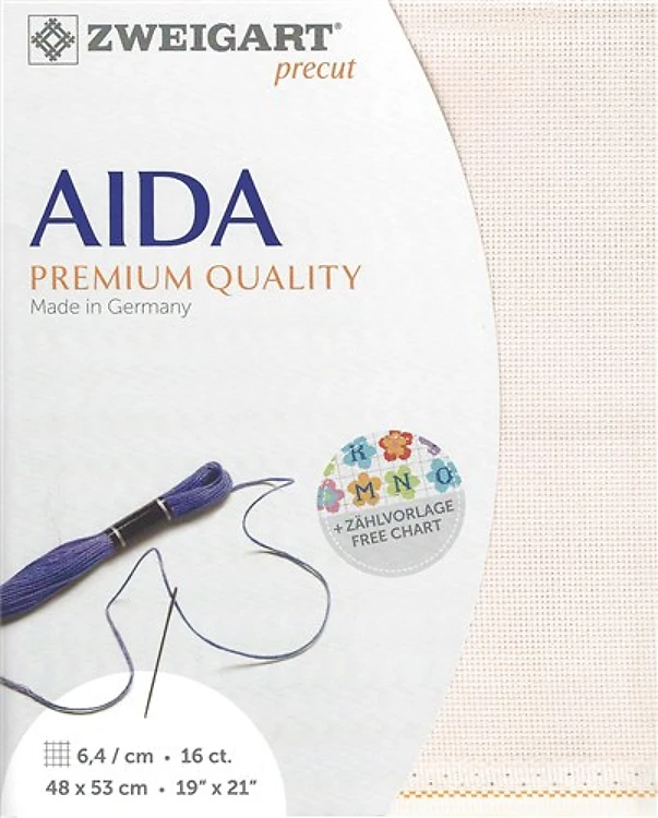 Precut Zweigart Aida 3251/4110 Rose